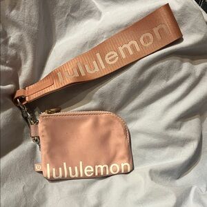 Lululemon Blush Pink Zip Wristlet
